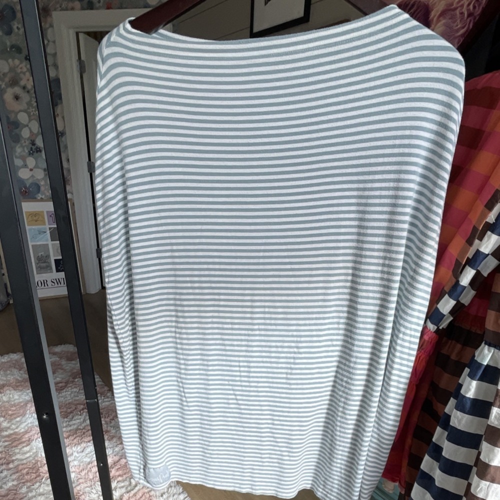 Copper Pearl Blue & White Striped Nursing Cover Blanket, and CarSeat Cover